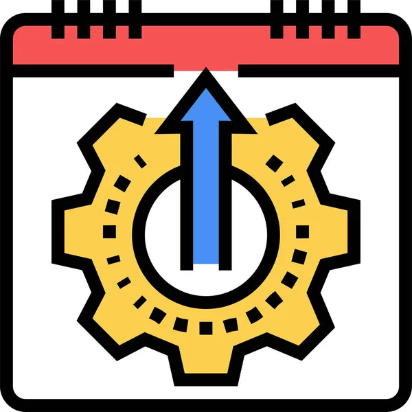 Working Date Manage Icon — Stock Vector