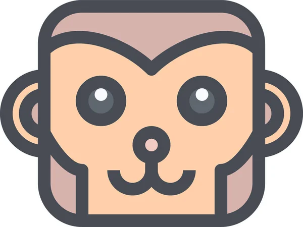 Иконка Аватара Ace Animalf Стиле Filledoutline — стоковый вектор