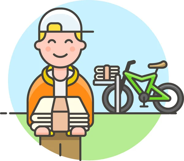 Kerékpár Kerékpár Szállítási Ikon — Stock Vector