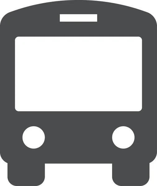 Icône Bus Transport Commun Dans Style Solide — Image vectorielle