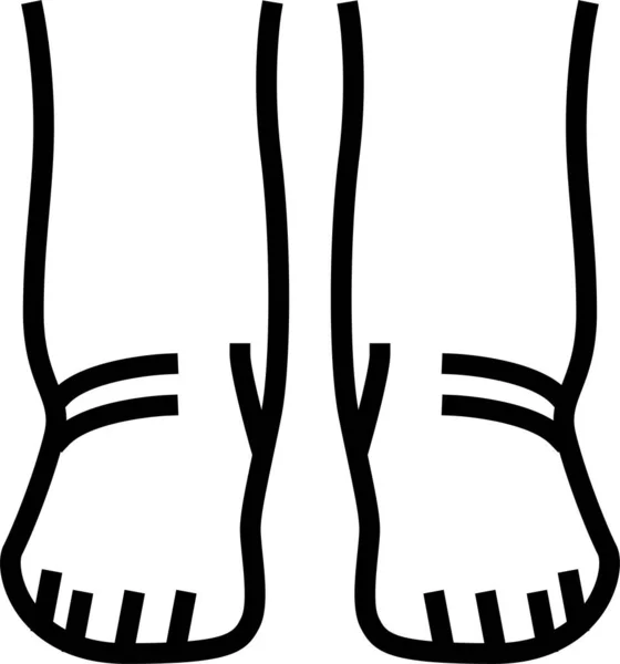 Значок Состояния Отека Ног Стиле Наброска — стоковый вектор