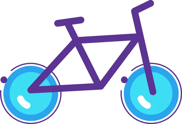 Cyklistická Ikona Vyplněném Stylu — Stockový vektor