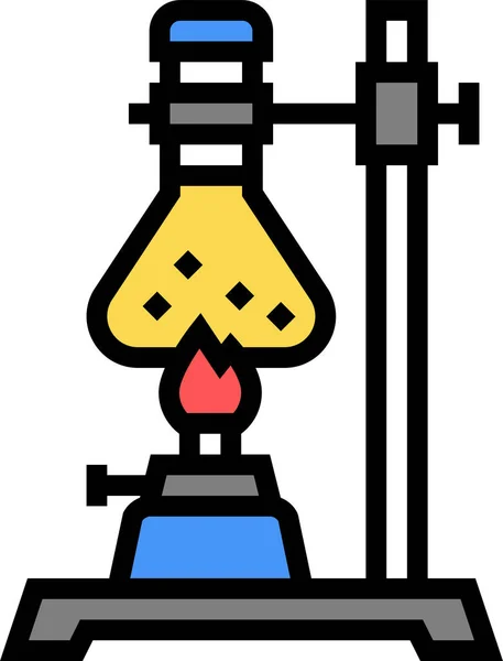 Boiling Burner Chemistry Icon — Stock Vector