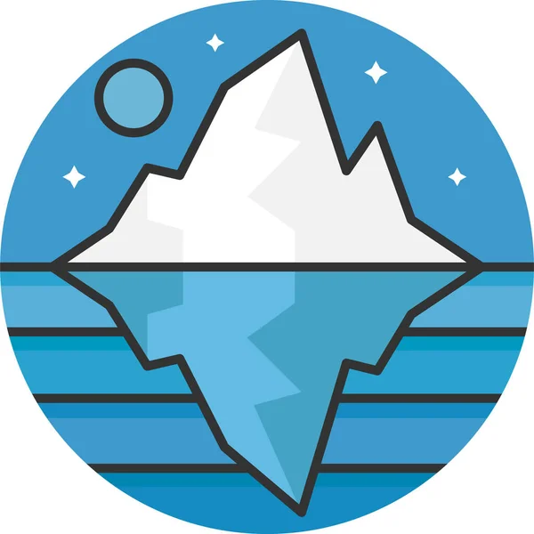 冰川冰山极地图标 — 图库矢量图片
