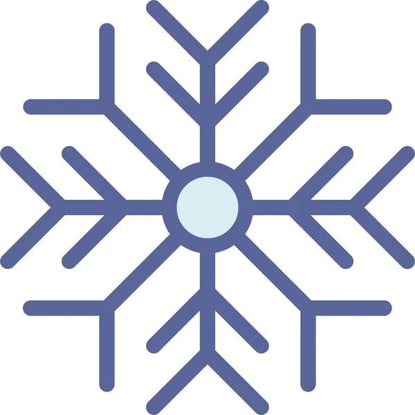 Ikona Sněhové Vločky Vyplněném Stylu Obrysu — Stockový vektor