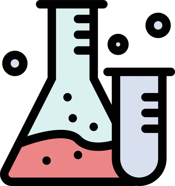 Иконка Лабораторной Фляжки Стиле Filledoutline — стоковый вектор