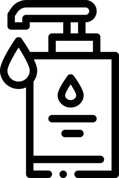 瓶子容器卫生图标 轮廓样式 — 图库矢量图片