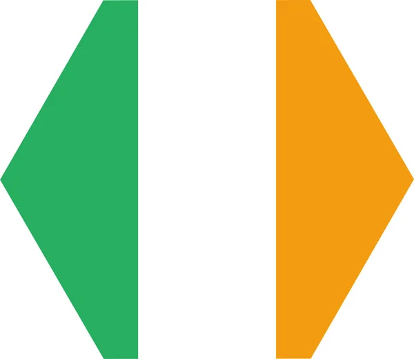 País Ícone Bandeira Irlanda Estilo Plano —  Vetores de Stock