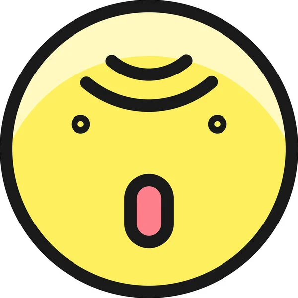 Smiley Angry Filledoutline Icono Estilo Filledoutline — Vector de stock