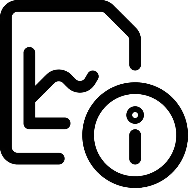 Informationssymbol Für Datendateien Umrissstil — Stockvektor