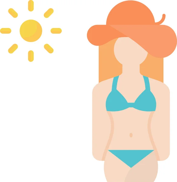 비키니 여름의 아이콘 스타일 — 스톡 벡터