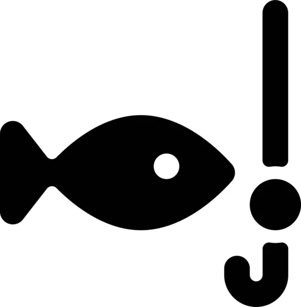 Значок Риболовецького Гачка Суцільному Стилі — стоковий вектор