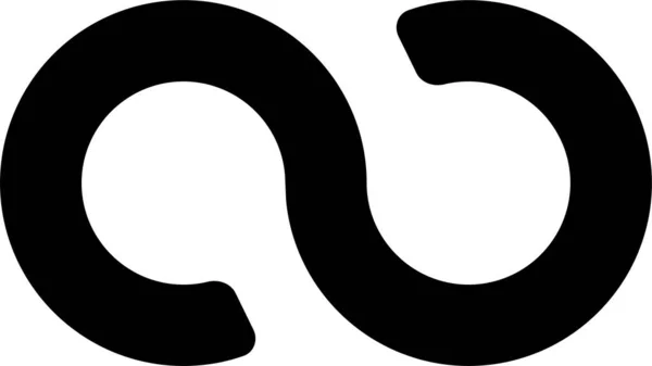 Unendlich Solides Glyphen Symbol Soliden Stil — Stockvektor