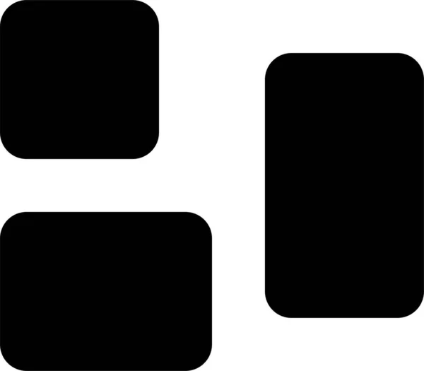 Armaturenbrett Solides Glyph Symbol Solidem Stil — Stockvektor