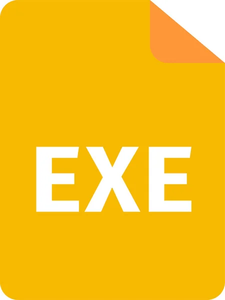 Exe Icono Plano Archivo Estilo Plano — Archivo Imágenes Vectoriales