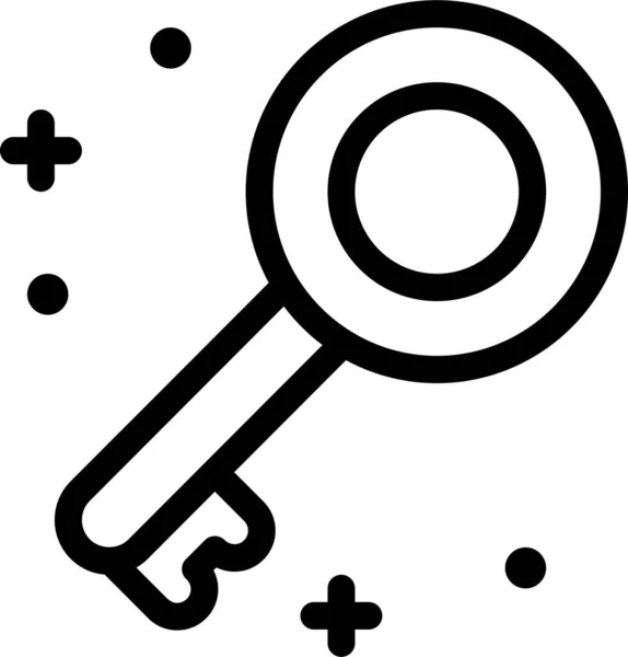Ikona Herního Klíče Stylu Osnovy — Stockový vektor
