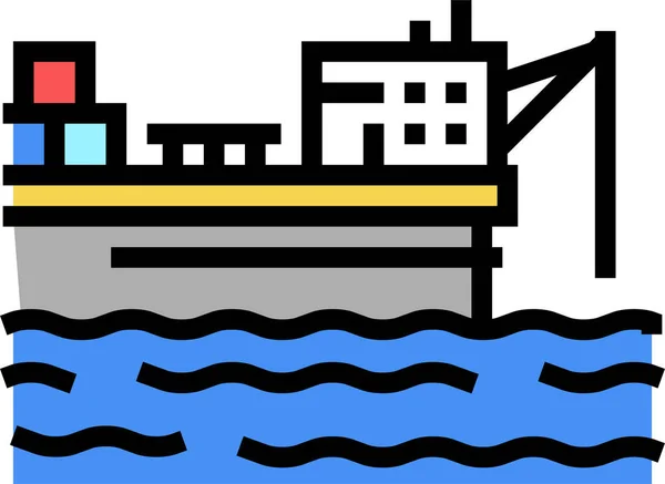 Pictogram Scheepskraan Uitrusting — Stockvector