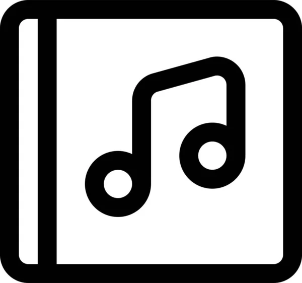 Audio Palyer Note Symbol Umrissstil — Stockvektor