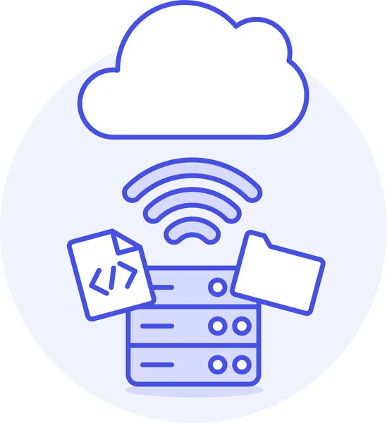 Cloud Computing Conectar Icono Estilo Filledoutline — Archivo Imágenes Vectoriales