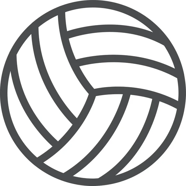 Volleyboll Aktivitet Strand Ikon Kontur Stil — Stock vektor