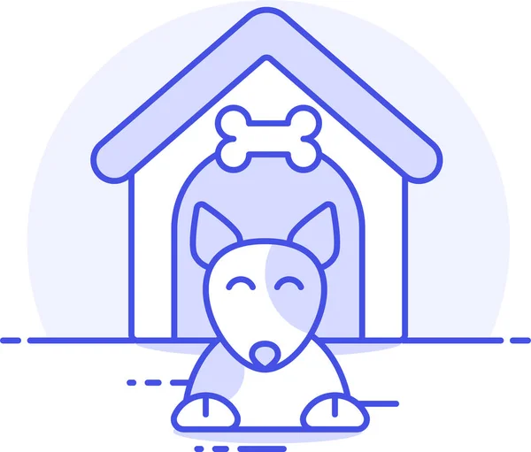 Perro Perro Casa Del Perro Icono Estilo Filledoutline — Archivo Imágenes Vectoriales