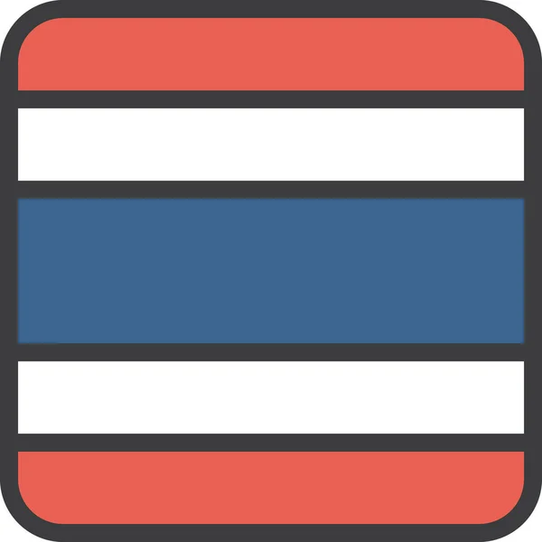 アジアの国旗アイコンをファイルアウトライン形式で表示 — ストックベクタ