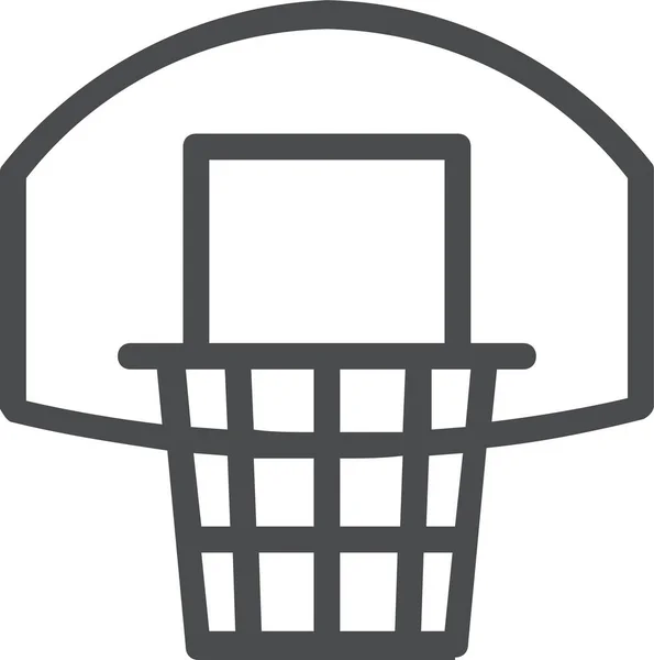 Значок Контура Баскетбольного Кольца Стиле Наброска — стоковый вектор
