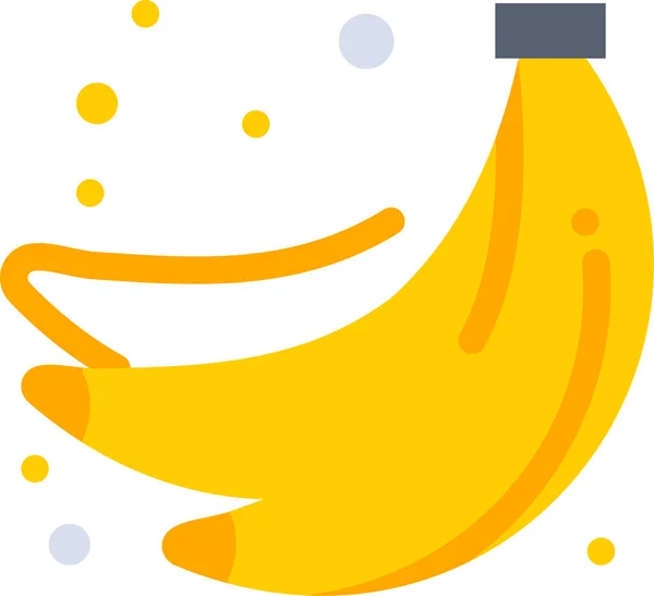 Ikona Owoców Bananów Kategorii Napoje Spożywcze — Wektor stockowy