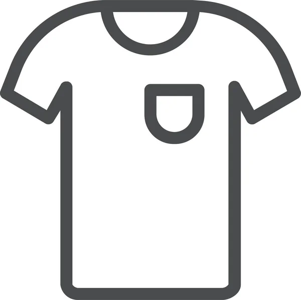 Skjorta Kläder Ikon Kontur Stil — Stock vektor