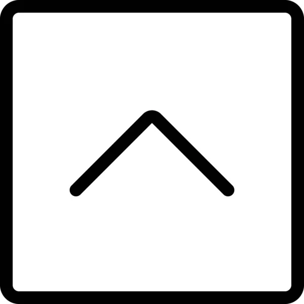 Ikona Čtvercového Obdélníku Šipky Stylu Osnovy — Stockový vektor
