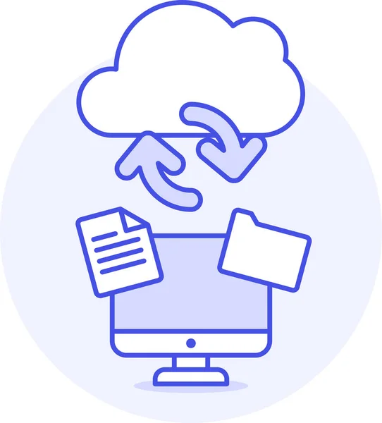 Icône Cloud Service Transfert Dans Style Filledoutline — Image vectorielle