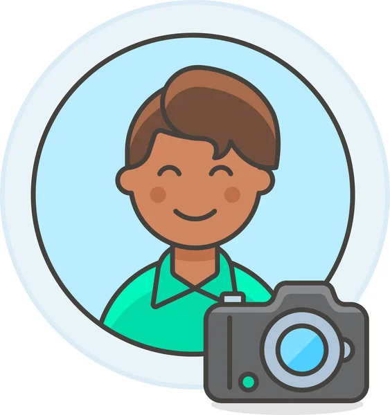 Camera Bewerken Mannelijk Pictogram Avatar Categorie — Stockvector