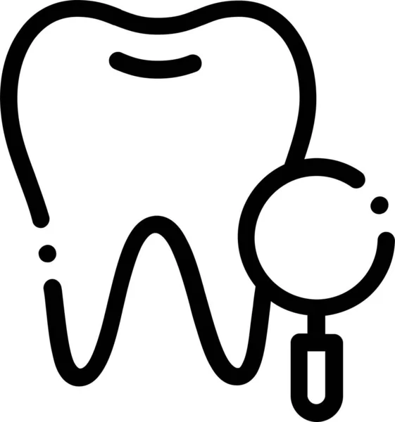 Ícone Survay Estomatologia Dentista Estilo Esboço —  Vetores de Stock