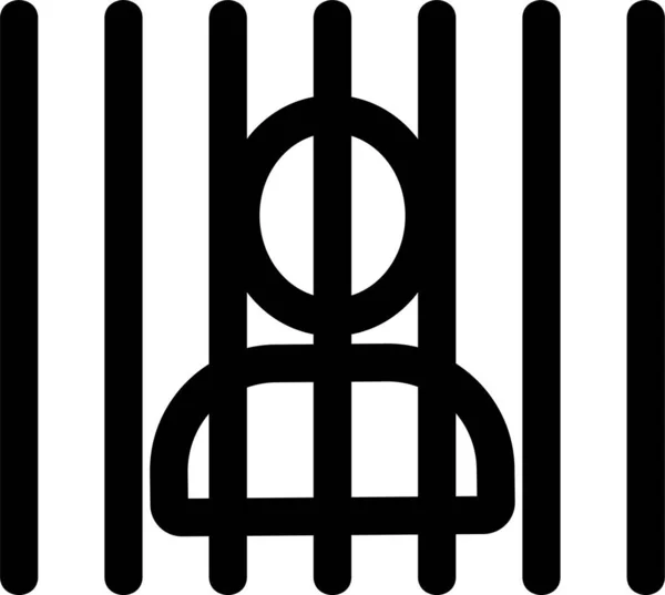 轮廓式的逮捕概念轮廓图标 — 图库矢量图片
