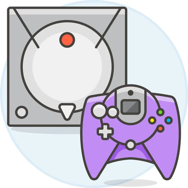 Consolas Controlador Icono Dreamcast Categoría Gamesgaming — Archivo Imágenes Vectoriales