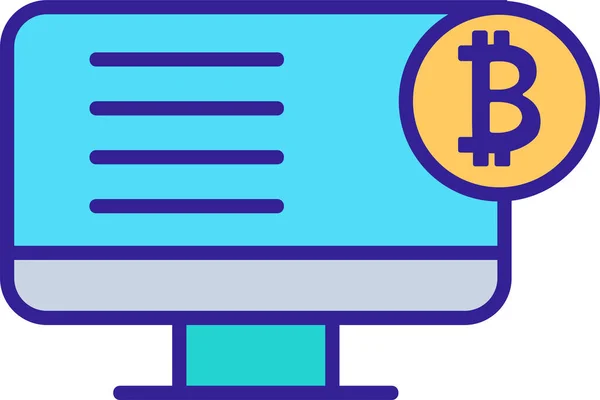 Banking Bitcoin Blockchain Εικονίδιο Στην Κατηγορία Bankingfinance — Διανυσματικό Αρχείο