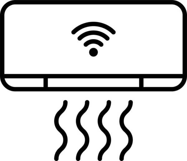 Иконка Кондиционера Стиле Наброска — стоковый вектор