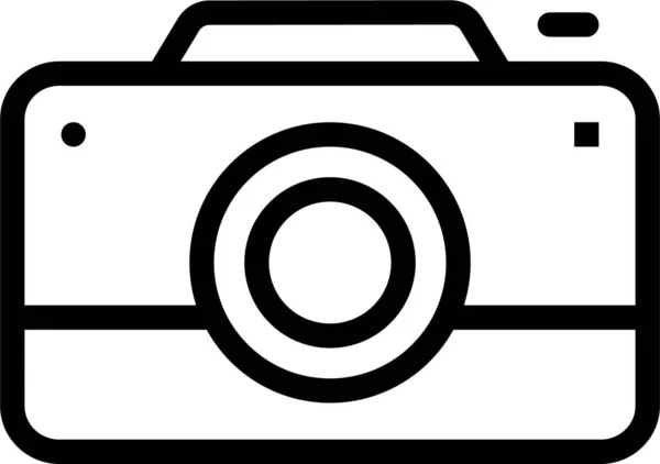 Camera Vast Leggen Digitaal Pictogram Grote Lijnen — Stockvector