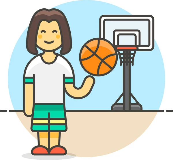 ball basketball female icon in sport category