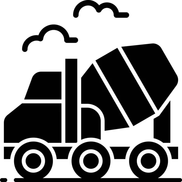 Caminhão Construção Ícone Misturador Cimento —  Vetores de Stock