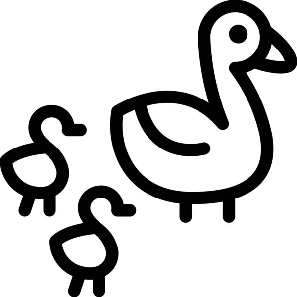 Икона Цыплят Животных Стиле Наброска — стоковый вектор