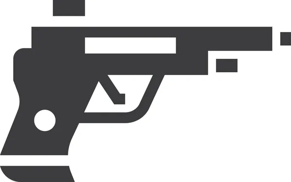 Ammuniton Crime Gun Icon Solid Style — 스톡 벡터