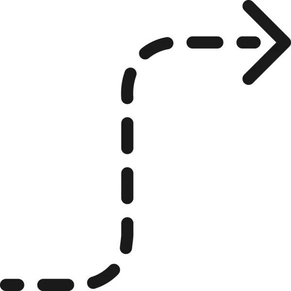Піктограму Тире Вгору Стилі Заповненої Лінії — стоковий вектор