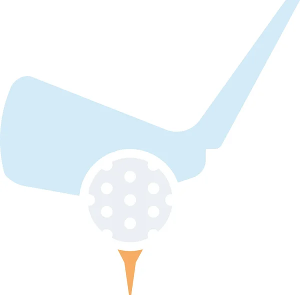 Giochi Con Palla Icona Del Golf Stile Piatto — Vettoriale Stock