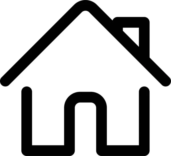 Techo Redondo Icono Casa Estilo Del Esquema — Vector de stock