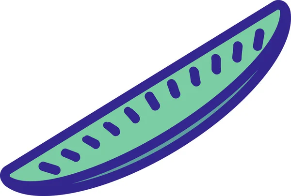 Agures Cucmber Icône Contour — Image vectorielle