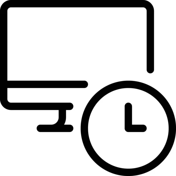 Computer Desktop Device Icon Outline Style — Stock Vector