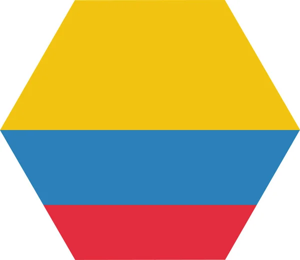 Colombia Icono Del País Colombiano Estilo Plano — Vector de stock
