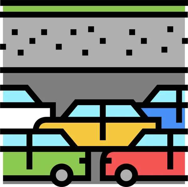 Coche Transporte Estacionamiento Icono — Vector de stock