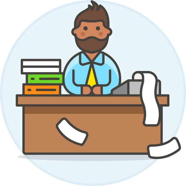 Accountant Bookkeeper Calc Icon Businessmanagement Category — Stock Vector